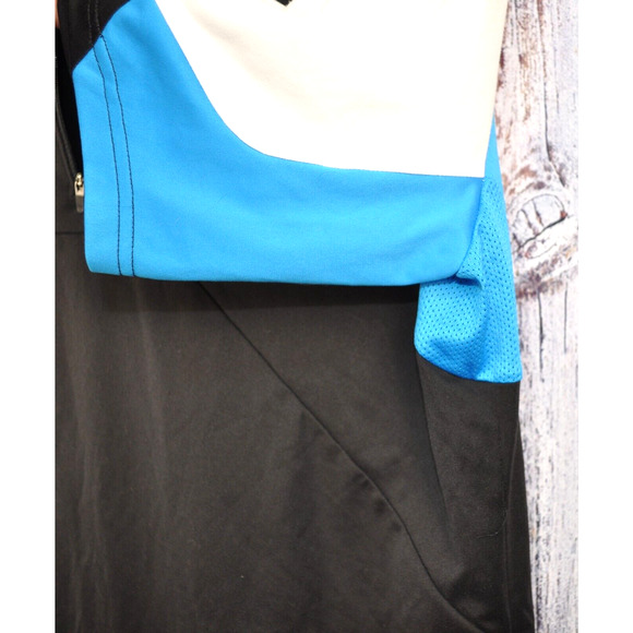 bTwin MTB Cycling Jersey Men's Medium Blue White Rockrider Zip Pockets - Picture 5 of 7